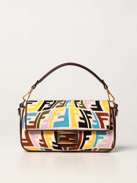 fendi borsa con f colorata|fendi baguette.